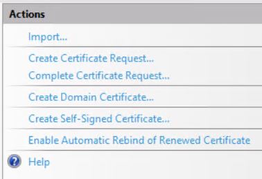 Server Certificates Create