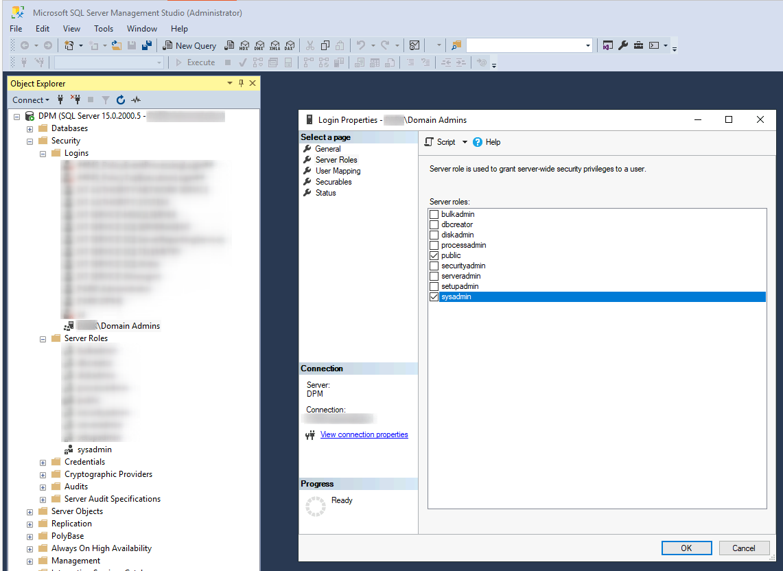 dpm-sql-login-role