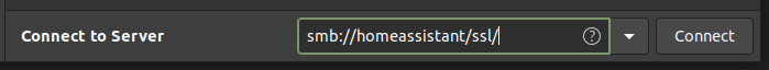 connect to home assistant using smb