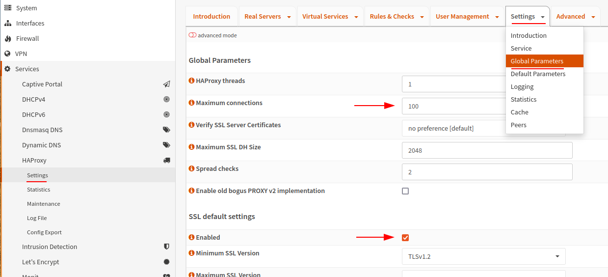 opnsense-haproxy-global-settings